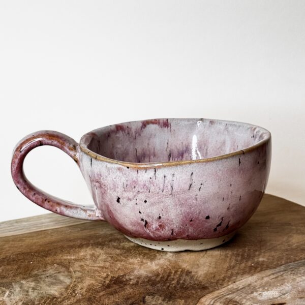KUBEK CERAMICZNY Z ROŚLINAMI 250 ML LEWORĘCZNY ceramika z roślinami - obrazek 2