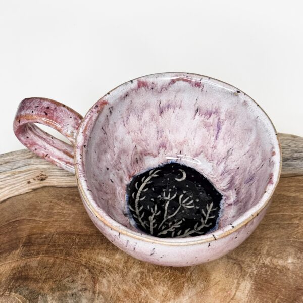 KUBEK CERAMICZNY Z ROŚLINAMI 250 ML LEWORĘCZNY ceramika z roślinami - obrazek 3